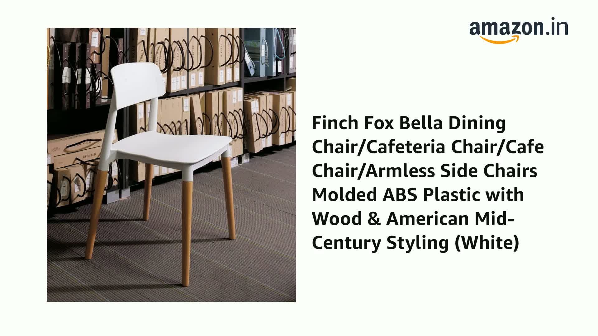 Finch Fox Bella Dining Chair/Cafeteria Chair/Cafe Chair/Armless
